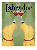 Two Labrador Wine Dogs Giclee Print by Ryan Fowler