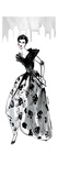 Fifties Fashion II with Red Giclee Print by Anne Tavoletti