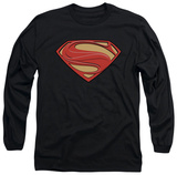 Long Sleeve: Man of Steel - New Solid Shield T-shirts
