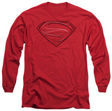 Long Sleeve: Man of Steel - Glph Lines T-shirts