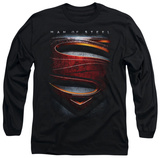 Long Sleeve: Man of Steel - Large Shield Shirts
