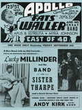 Apollo Theatre Handbill: Fats Waller, Lucky Millinder, Sister Tharpe Reproducción en lienzo de la lámina Apollo Theatre Handbill: Fats Waller, Lucky Millinder, Sister Tharpe Reproducción en lienzo de la lámina