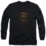 Long Sleeve: Man of Steel - MoS Glyph Shield T-shirts