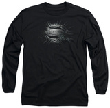 Long Sleeve: Man of Steel - MoS Shield Burst T-Shirt