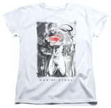 Womans: Man of Steel - Black And White T-Shirt