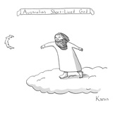 Australia's Short-Lived God - New Yorker Cartoon Reproduction procédé giclée Premium par Zachary Kanin