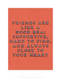 Friends Are Like Bras Giclee Print