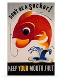 Keep Your Mouth Shut Giclee-vedos Keep Your Mouth Shut Giclee-vedos