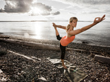 Dance Pose on the Beach of Lincoln Park, West Seattle, Washington Photographic Print by Dan Holz