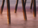 Bogie Inlet Fishing Pier in Emerald Isle, North Carolina at Sunrise Photographic Print by Melissa Southern