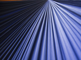 Pleated Blue Hammock Fabric with Yellow Edge Photographic Print by Jamie Pharr