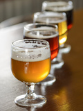 A Sampling of Beers in the Tasting Room at New Belgium Brewery, Fort Collins, Colorado Fotografie-Druck von Julie Rideout
