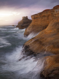 A Clearing Storm Offers Soft Light Along Sandstone Cliffs of Cape Kiwanda Photographic Print by Miles Morgan