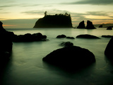 Olympic National Park, Wa: Sea Stacks Get Wrapped by the Incoming Tide Photographic Print by Brad Beck
