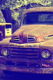 Véhicule Ford Rouillé Dans Un Garage Au Bord De La Route 66 Photographic Print by Philippe Hugonnard