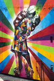 Times Square Kiss By Eduardo Kobra À Chelsea Proche De High Line Park Photographic Print by Philippe Hugonnard