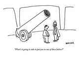 "What's it going to take to put you in one of these babies" - New Yorker Cartoon Premium Giclee Print by Peter Mueller