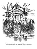 "Yeah, the script sucks, but the special effects are awesome." - New Yorker Cartoon Premium Giclee Print by Lee Lorenz