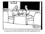 "I want you to be able to feel that you can hide anything from me." - New Yorker Cartoon Premium Giclee Print by Bruce Eric Kaplan
