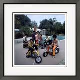 Pop Group Jackson Five: Jackie, Parents Joe and Katherine, Marlon, Tito, Jermaine and Michael Framed Photographic Print by John Olson