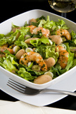 Salad with Shrimp, White Beans, Onions, Arugula, Cuisines Photographic Print by Nico Tondini