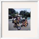 Pop Group Jackson Five: Jackie, Parents Joe and Katherine, Marlon, Tito, Jermaine and Michael Framed Photographic Print by John Olson