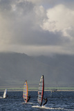 Sunset, Windsurfing, Ocean, Maui, Hawaii, USA Photographie par Gerry Reynolds