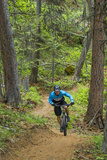 Mountain Biking the Whitefish Trail Near Whitefish, Montana, USA Photographic Print by Chuck Haney