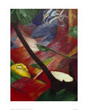 Deer in the Forest II Art by Franz Marc