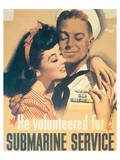 He Volunteered For Submarine Service Premium Giclee Print by Jon Whitcomb