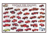 Vintage Fire Engines Lámina giclée de primera calidad