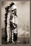Chief White Cloud (Native American Wisdom) Art Poster Print Mounted Print