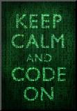 Keep Calm and Code On Poster Mounted Print