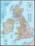 Map of Britain And Ireland Mounted Print