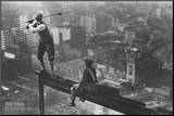 Men on Girder Mounted Print
