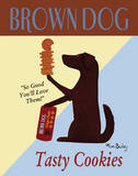 Brown Dog Tasty Cookies Poster by Ken Bailey