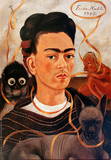 Self-portrait with Monkey Sammlerdrucke von Frida Kahlo