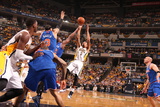 Indianapolis, IN - May 14: George Hill and Raymond Felton Photographic Print by Nathaniel S. Butler