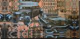 Kustom Nation Stretched Canvas Print by Marco Almera