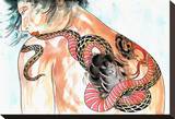 Lady Namakubi Stretched Canvas Print by Clark North