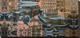 Kustom Nation Stretched Canvas Print by Marco Almera