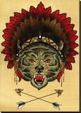 Sacred Wolf Stretched Canvas Print by Thea Fear