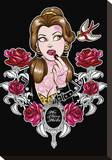 CherrysTattooed Beauty Stretched Canvas Print by Miss Cherry Martini
