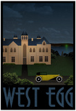 West Egg Retro Travel Poster Posters