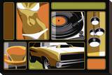 Charger Lounge Stretched Canvas Print by Marco Almera