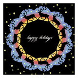 Reindeer Circle Stars Giclee Print by Sharyn Sowell