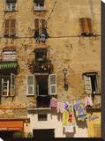 Corsican Clothesline Stretched Canvas Print by A.J. Messier
