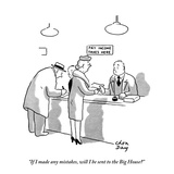 "If I made any mistakes, will I be sent to the Big House?" - New Yorker Cartoon Premium Giclee Print by Chon Day