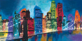 Abstract NYC Skyline at Night Posters by Brian Carter