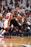 Miami, FL - JUNE 6 Tim Duncan and Udonis Haslem Photographic Print